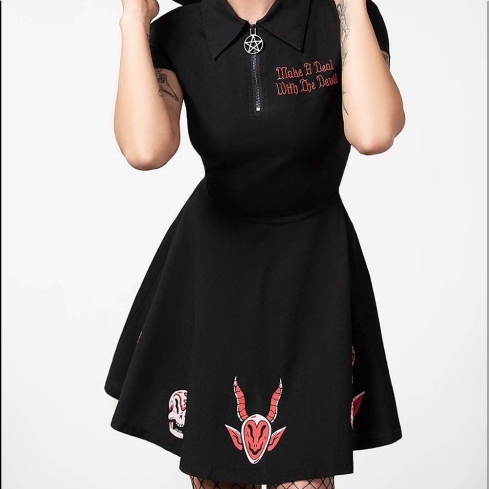 NWT~Devil’s Contract Collar Dress